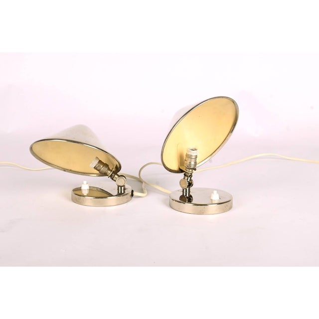 1930s Bauhaus Nickel Table Lamps by Josef Vorel, 1930s, Set of 2 For Sale - Image 5 of 11
