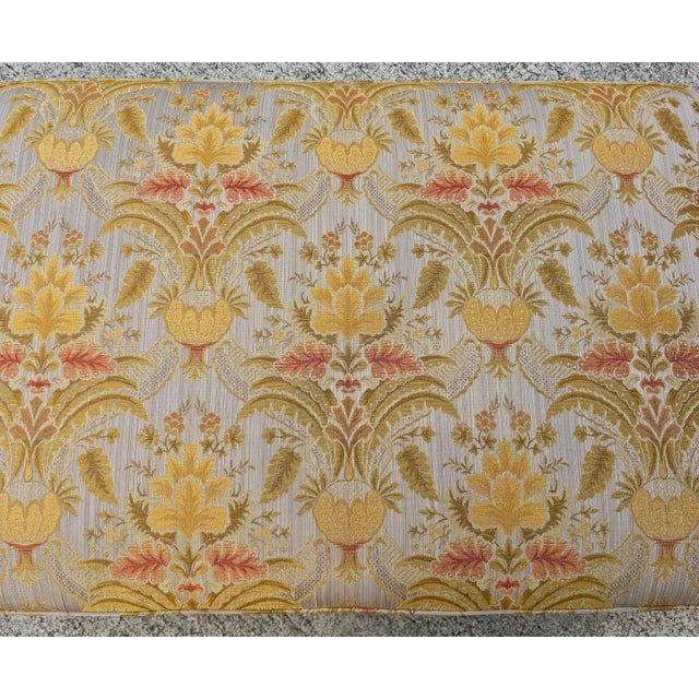 Sherrill Damask Jacquard Tapestry Cotton Rolling Ottoman For Sale In Miami - Image 6 of 12