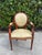 French Vintage Fejomi Spanish Louis XVI Style Mahogany Bergère Armchair For Sale - Image 3 of 12