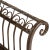 Modern Clark Garden Bench in Rustic Brown For Sale - Image 3 of 5