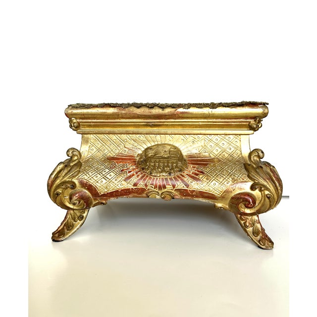 19th Century Giltwood Altar Base Stand For Sale - Image 12 of 12