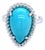 Natural Persian Turquoise Ring Size 6 14k White Gold 6.21 TCW Certified For Sale
