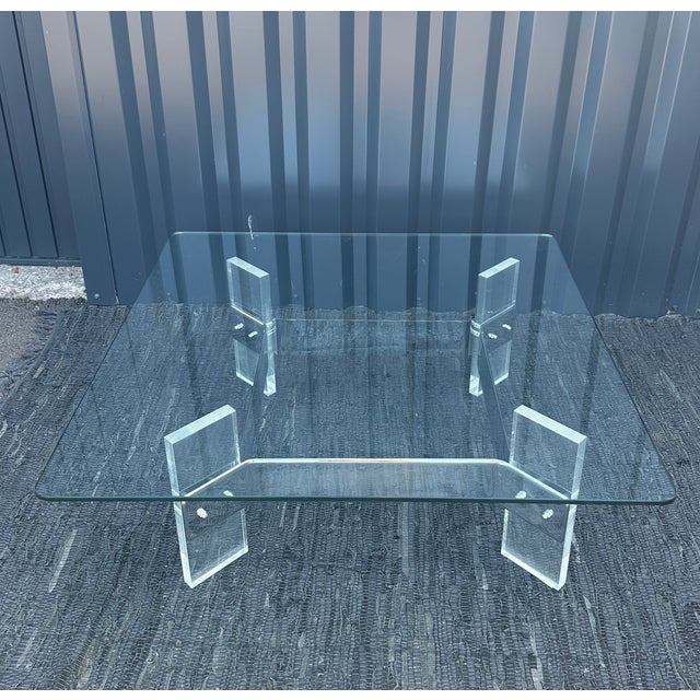 Vintage Table in Glass, 1970 For Sale - Image 14 of 14