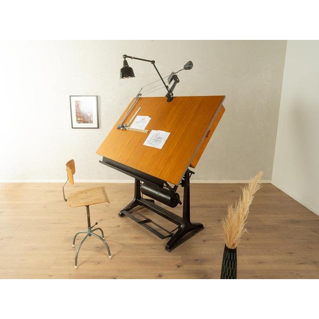 Vintage Drafting Table from Kuhlmann & Nestler, 1950s For Sale - Image 4 of 18