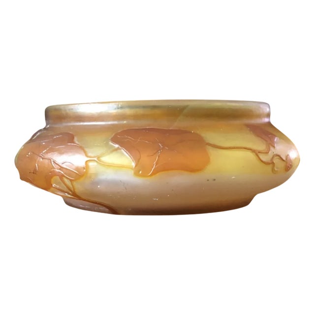 Acid-Etched Candy Box with Star Mark by Emile Gallé, 1890s For Sale