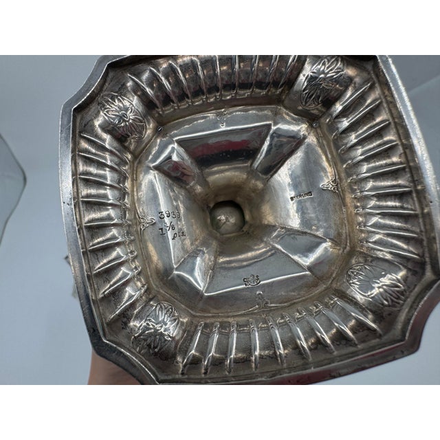 Silver 3 Piece American Tea Set by Frank W. Smith Silver Co. Mid 20th Century For Sale - Image 8 of 9