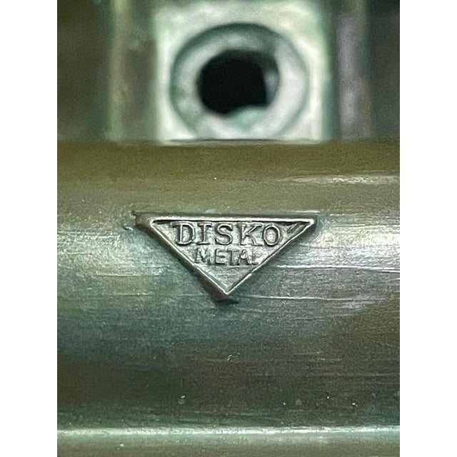 Black Candleholders in Disco Metal by Just Andersen, 1920s, Set of 2 For Sale - Image 8 of 9