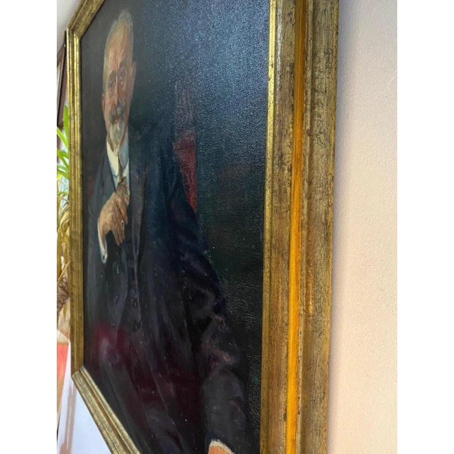 Hannes Fritz-München, Grandpa, Oil on Canvas, 1927 For Sale - Image 7 of 11
