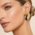 Vintage 18k Gold Diamond & Onyx Sculptural Clip Earrings, A Pair For Sale - Image 10 of 10