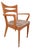 Mid Century Heywood Wakefield Cat's Eye Champagne Model Dining Height Arm Chair M 1553 C For Sale - Image 12 of 12