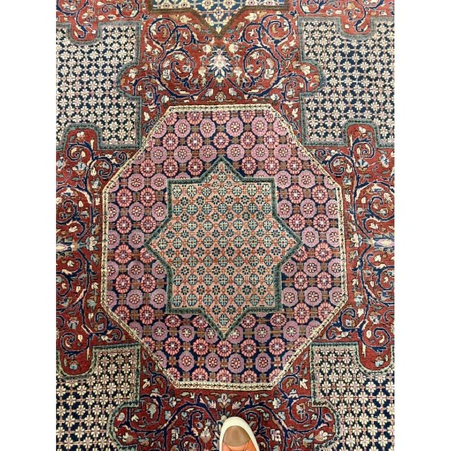 "Dating to circa 1925, this breathtaking Antique Kashan Rug showcases the legendary weaving heritage of classical...
