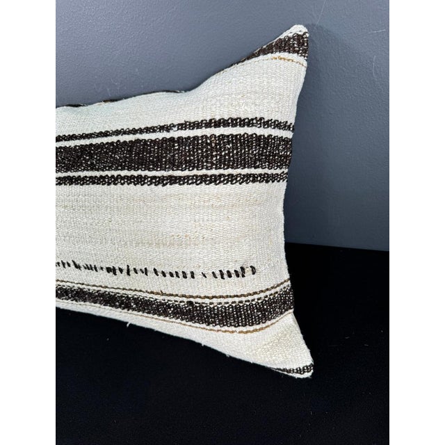 Turkish Hemp Pillow Cushion Natural Beige Dark Brown Pillow Cushion Cover 16 "x 24" #30013 Enhance your home decor with...