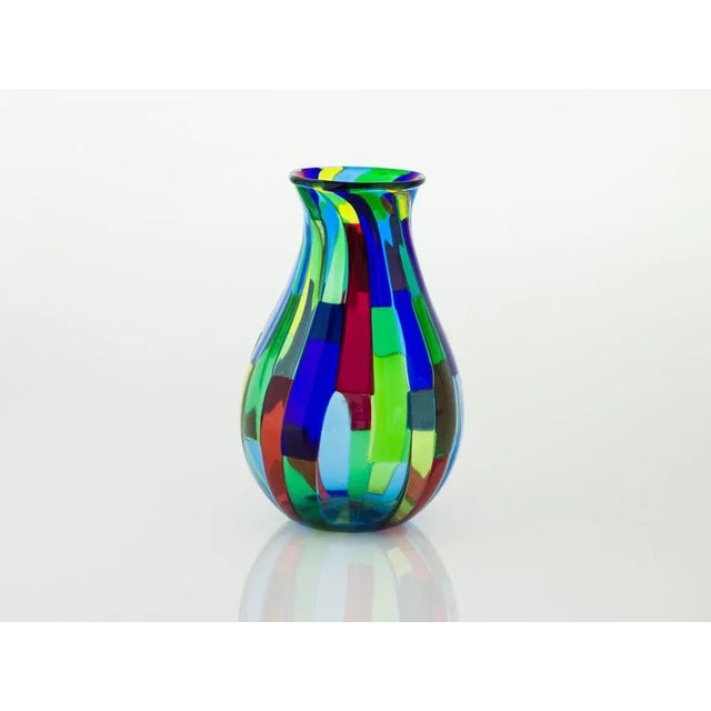 Handmade Murano Glass Acquamarina Vase by Angelo Ballarin For Sale - Image 3 of 4