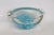 Abstract Joe St Clair Glass Ashtray Aqua Blue and Clear Bullicante Floral Art Bowl 4728b For Sale - Image 3 of 11