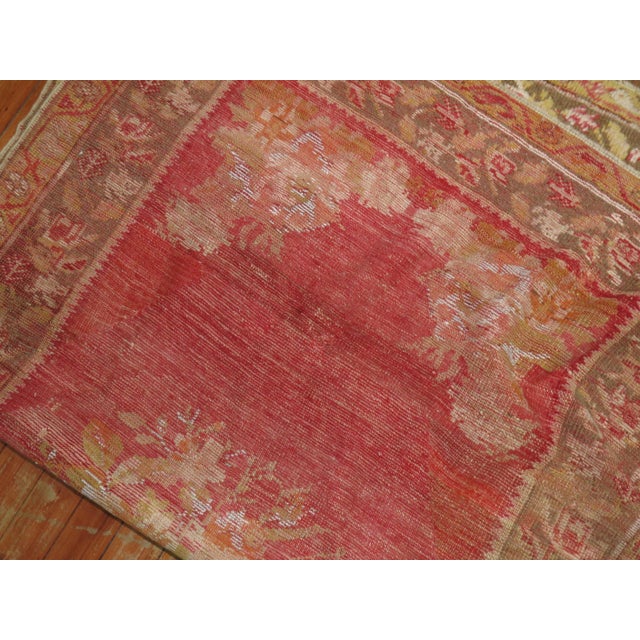 Contemporary Zabihi Collection Floral Antique Turkish Ghiordes Rug - 3'3" x 5' For Sale - Image 3 of 6