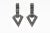 Vintage Hallmarked Diva Black Rhinestone Clip on Earrings, 1980's For Sale - Image 4 of 11