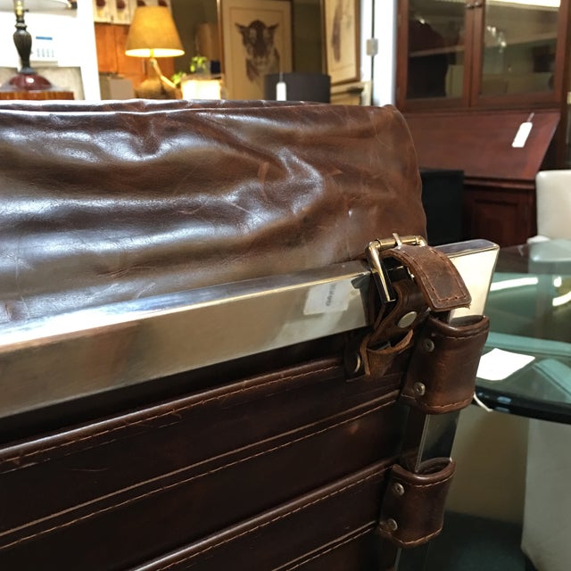 Restoration Hardware Oviedo Cocoa Leather Office Chair Chairish