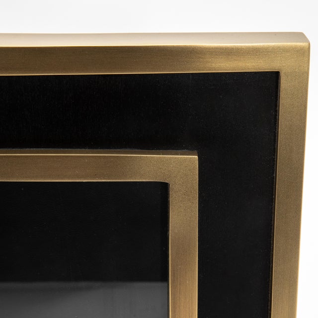 Picture Frame 8x10” in Black Oak With Brass Details by Kifu Paris