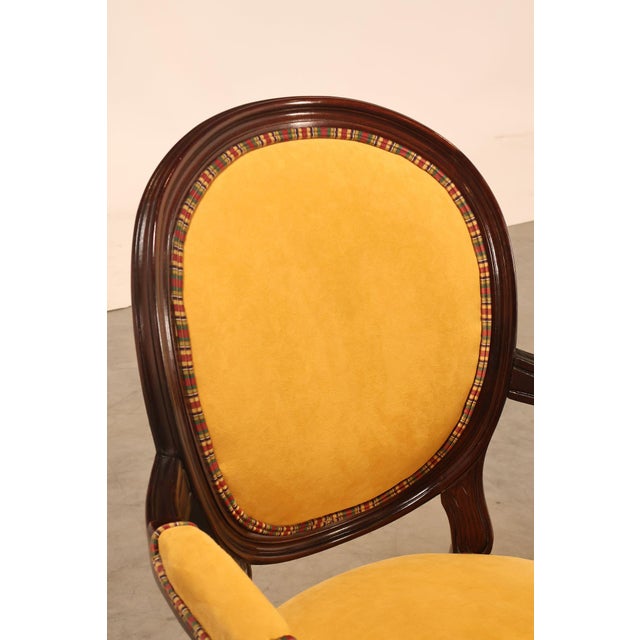 Late 20th Century Century Furniture French Louis XVI Style Set of Ten Oval Back Dining Chairs For Sale - Image 5 of 18