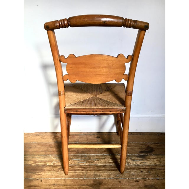 Rustic 19th Century Rush Seat Side Chair For Sale - Image 4 of 9