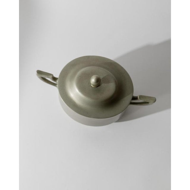 Vintage Classic Silver Plated Lidded Box with Handle, 1950s For Sale - Image 9 of 12