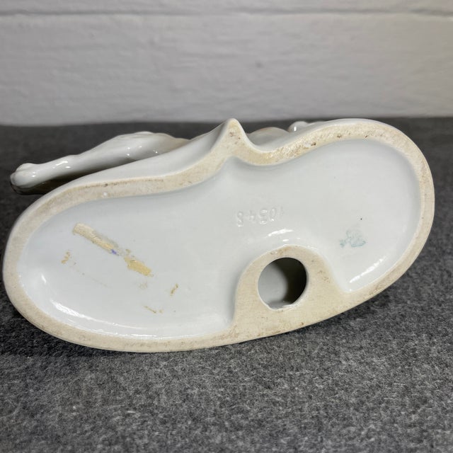 White Mid 20th Century Vintage Carl Scheidig Porcelain Borzoi Figurine For Sale - Image 8 of 9