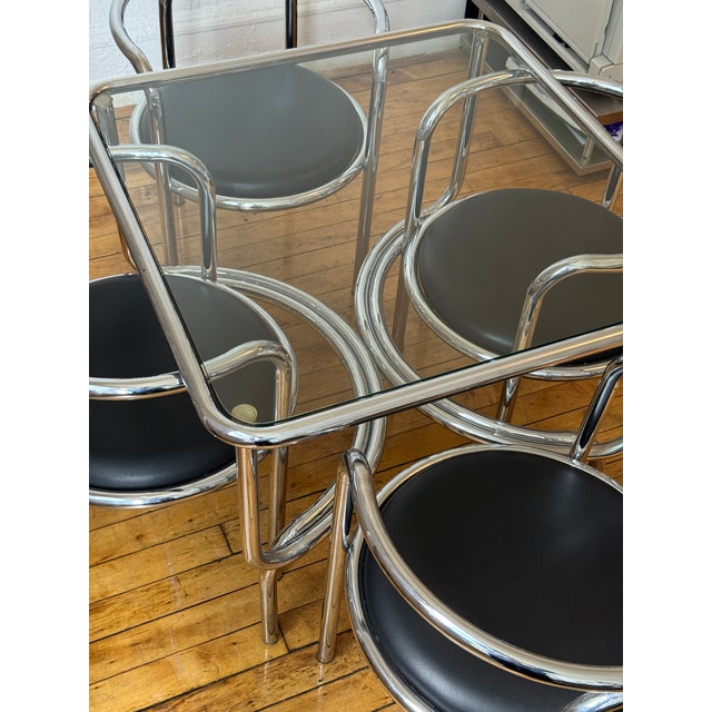 Vintage Gae Aulenti Locus Solus Dining Chairs and Table For Sale In New York - Image 6 of 14