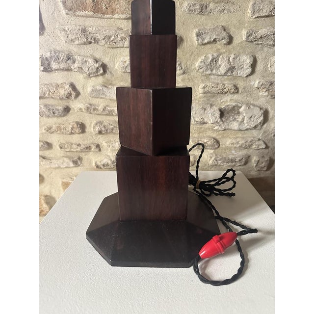 Vintage Art Deco Cubist Table Lamp, 1930 For Sale - Image 9 of 17