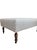 Custom Linen Ottoman For Sale - Image 4 of 4