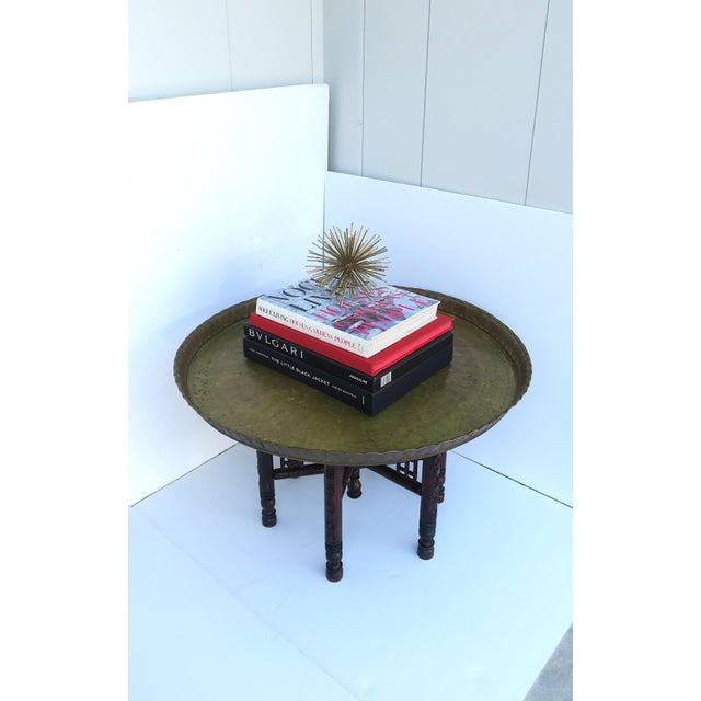 Moroccan Tray Table Brass Moorish, Circa Mid-20th Century For Sale In New York - Image 6 of 9