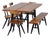 Pirkka Dining Set by Ilmari Tapiovaara for Asko & Laukaan Puu, 1950s, Set of 6 For Sale