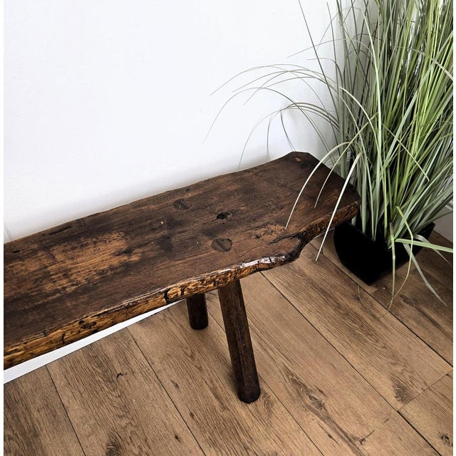 Antique Italian Wooden Bench, 1890s For Sale - Image 6 of 8
