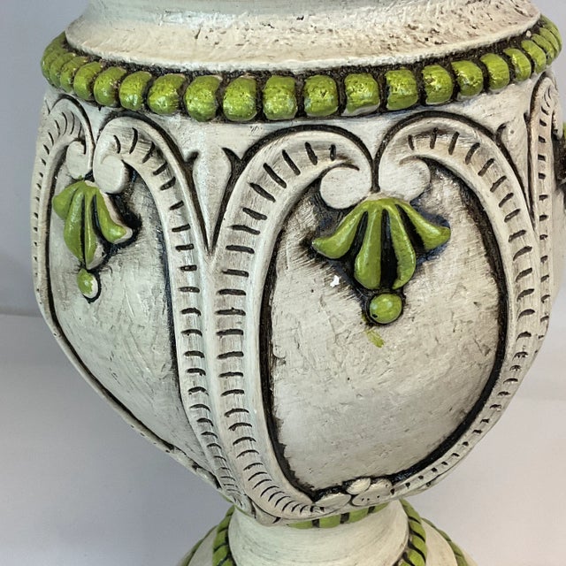 1950s Boho Chic Large Scale Plaster Table Lamp. For Sale - Image 11 of 11