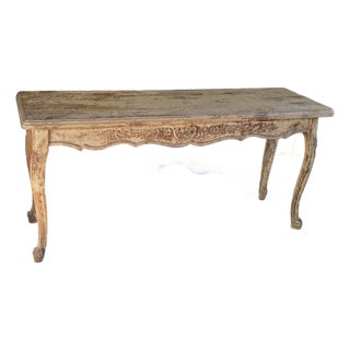 1980s Rustic Wood Sofa/Console Table For Sale