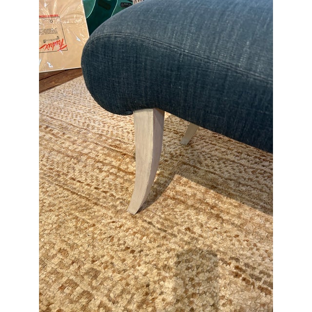 Gustavian (Swedish) Swedish Style Bench With Splayed Legs and New Upholstery For Sale - Image 3 of 9