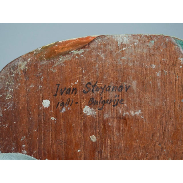 Ivan Stoyanov, Abstract Polychrome Wood Sculpture, 1981, Wood For Sale - Image 10 of 11
