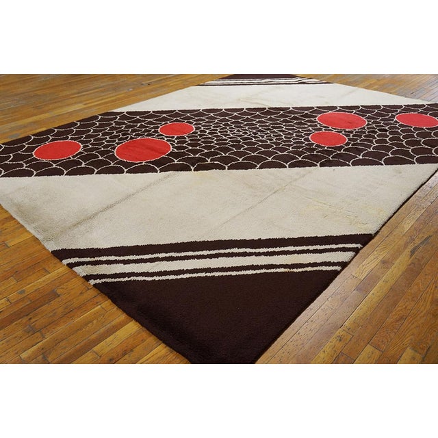 1930s English Art Deco Carpet ( 8'8" x 11'9" - 265 x 358 )