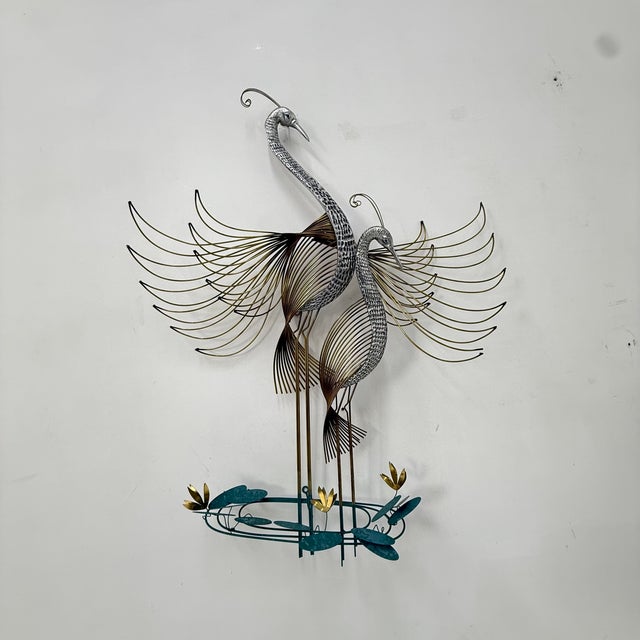 Vintage Peacock Wall Art Sculpture by Curtis Jere, 1970s For Sale - Image 9 of 14