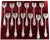 Antique Louis XV Style Oyster Forks in Silver, 1890s, Set of 12 For Sale