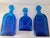 Glass Set of 3 1970s Empoli Inspired Blue Lapis Decanter Bottles With Ball Stoppers For Sale - Image 7 of 7