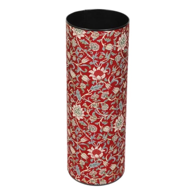 Evenlode Red Flowers Tapestry Umbrella Stand For Sale