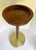 1970s Mid-Century Modern Walnut, Brushed Gold & Cast Iron Smoking Stand Pedestal Table For Sale - Image 5 of 13