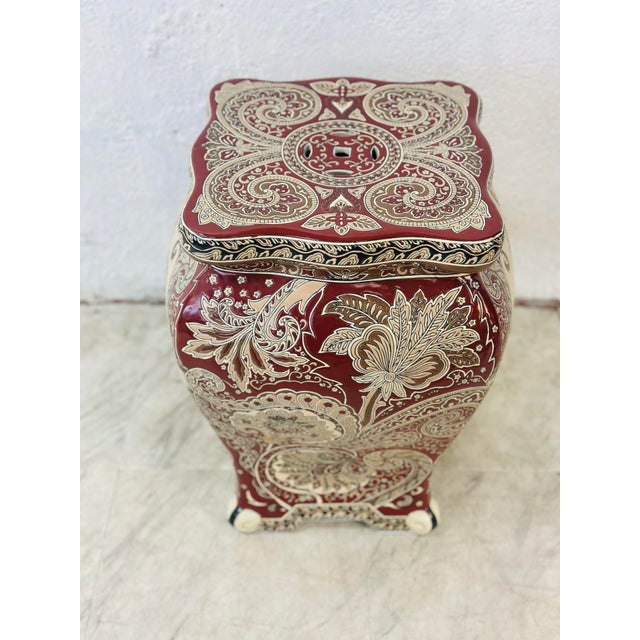 Vintage Chinoiserie Ceramic Garden Stool For Sale In Charleston - Image 6 of 9