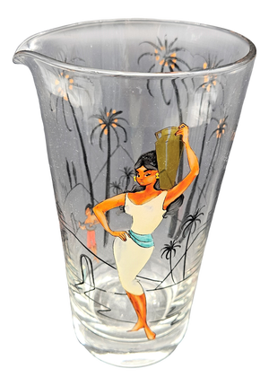 Cocktail Water Pitcher with Pin-Up Motif, 1950s