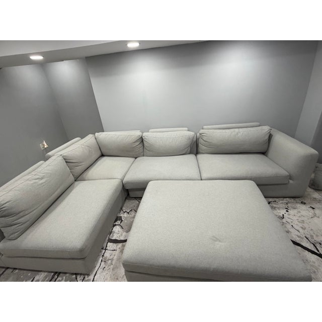 Rove Concepts Milo Corner Sectional With Ottoman- Mist Gray-Gently Used(2022) For Sale - Image 11 of 12