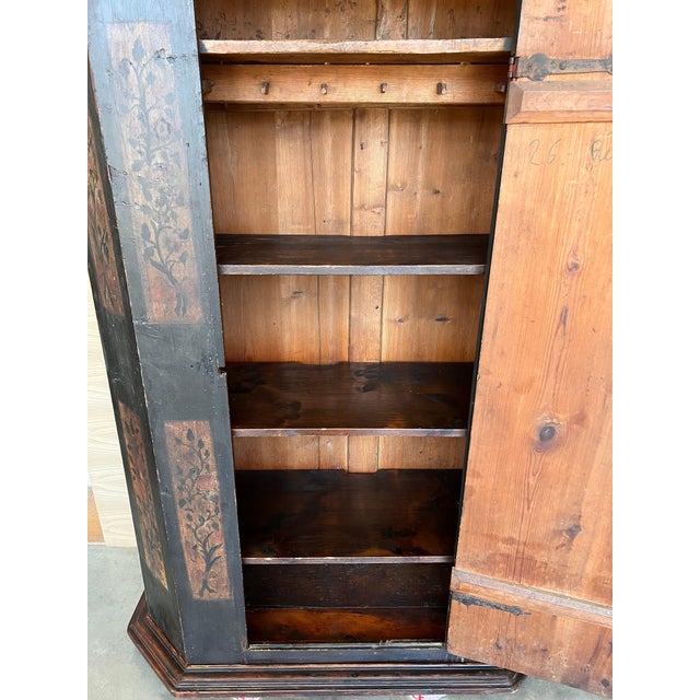 Late 18th Century 1788 Spanish Painted Wardrobe For Sale - Image 5 of 18