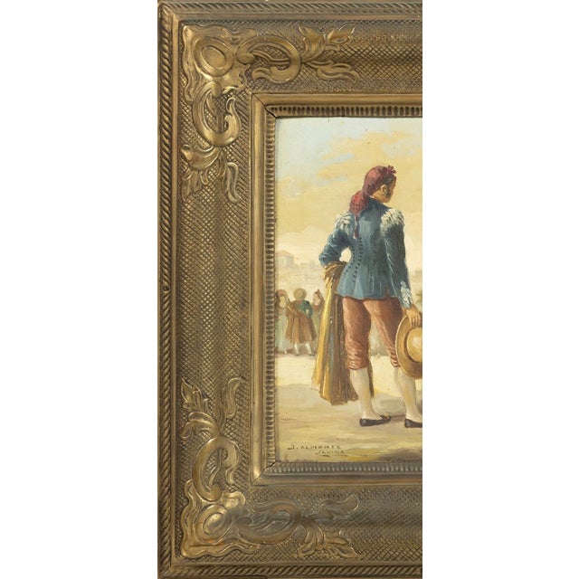 Modern Jose Almonte, Figurative Composition, Oil Painting on Wood For Sale - Image 3 of 8