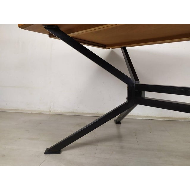 Metal and Teak Table from Roche Bobois, 1980s For Sale - Image 12 of 18