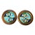 Contemporary 2 Original Stephen Heigh Round “Pin Wheel” Paintings Framed-a Pair For Sale