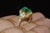 Late 20th Century Certified Natural 2.82cts Emerald Diamond Solid 18k Yellow Gold Halo Ring, Size 6.5 For Sale - Image 10 of 13